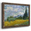 Champ de blé avec cyprès, reproduction sur toile-96291051-96291054