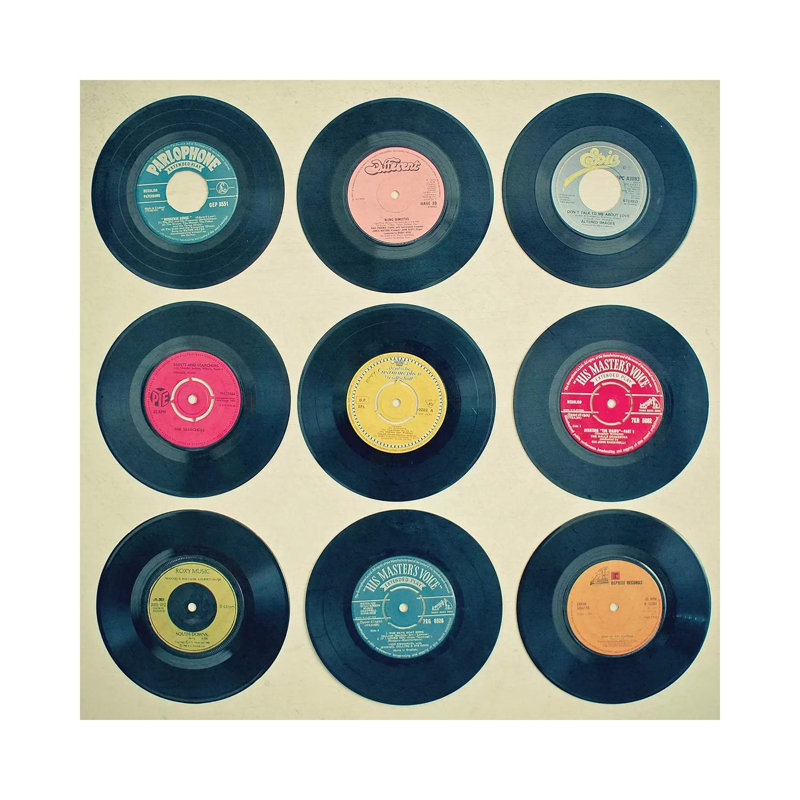 Vinyl Collection by Cassia Beck - Wrapped Canvas Print, 30.48 cm H x 30.48 cm W