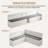 63x63" Breakfast Nook Dining Set, L Shaped Corner Bench with Back, Table Bench Set with Storage