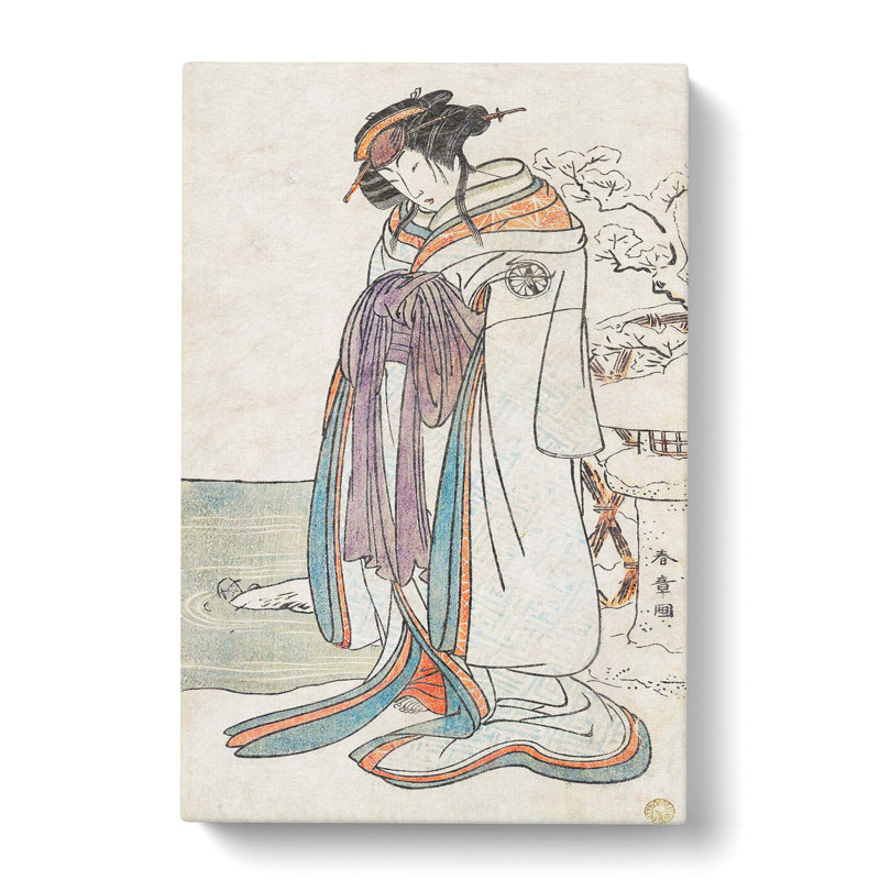 Portrait Of Segawa Kikunojo by Katsukawa Shunsho - Wrapped Canvas Painting, 50cm H x 35cm W x 3cm D