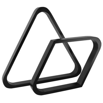 GSE Black 8-Ball Triangle and 9-Ball Diamond Billiard Ball Racks for 2.25-Inch Pool Balls