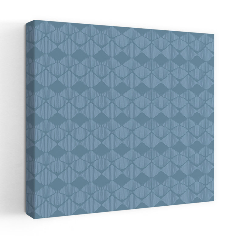 Art mural écailles bleues tissées, H 48 po x l 48 po
