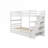 Three twin capacity classic white solid pine bunk bed for small shared kids bedroom modern functional storage design