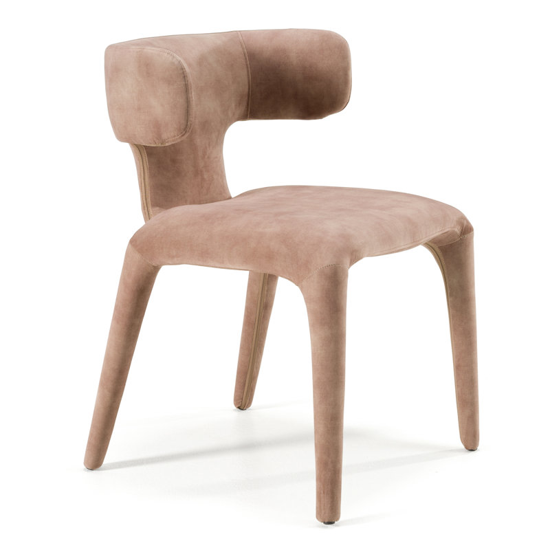 Margart 18.7'' H Upholstered Parsons Chair, Brown Velvet