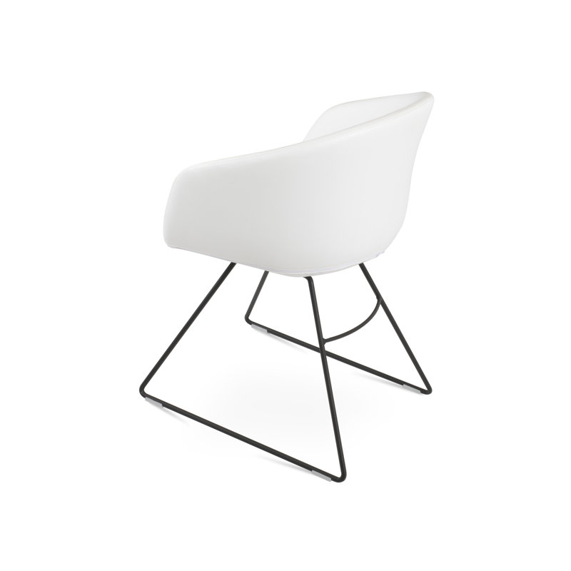 Tribeca Wire Arm Chair, White, Black