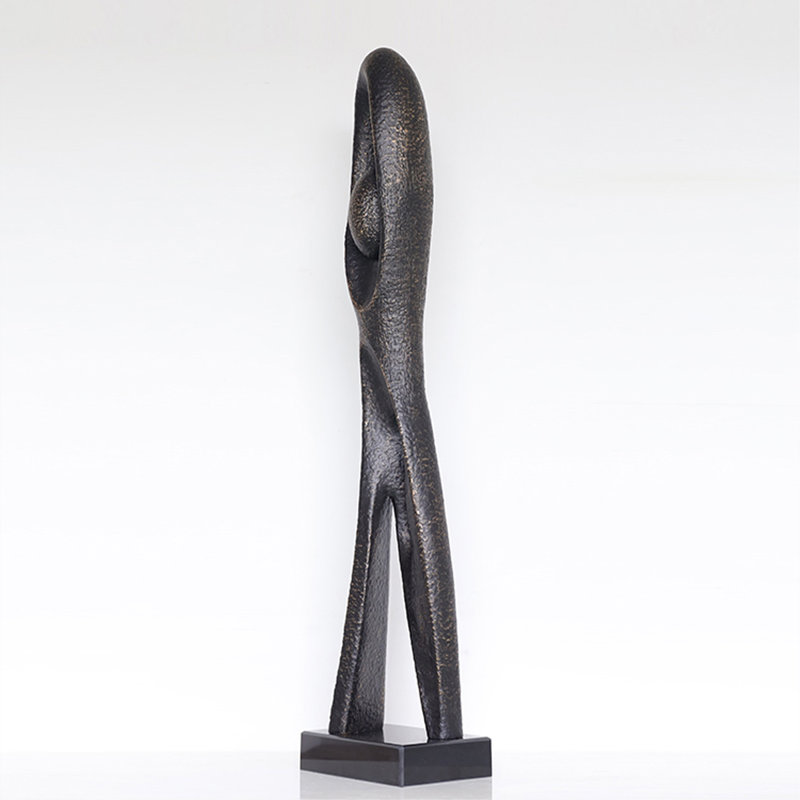Ornement de sculpture en résine Wabi-Sabi, Black