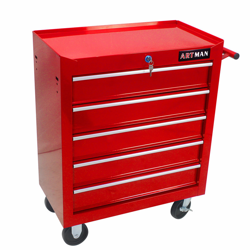 Armoire d'appoint en acier Fanchone, Rouge