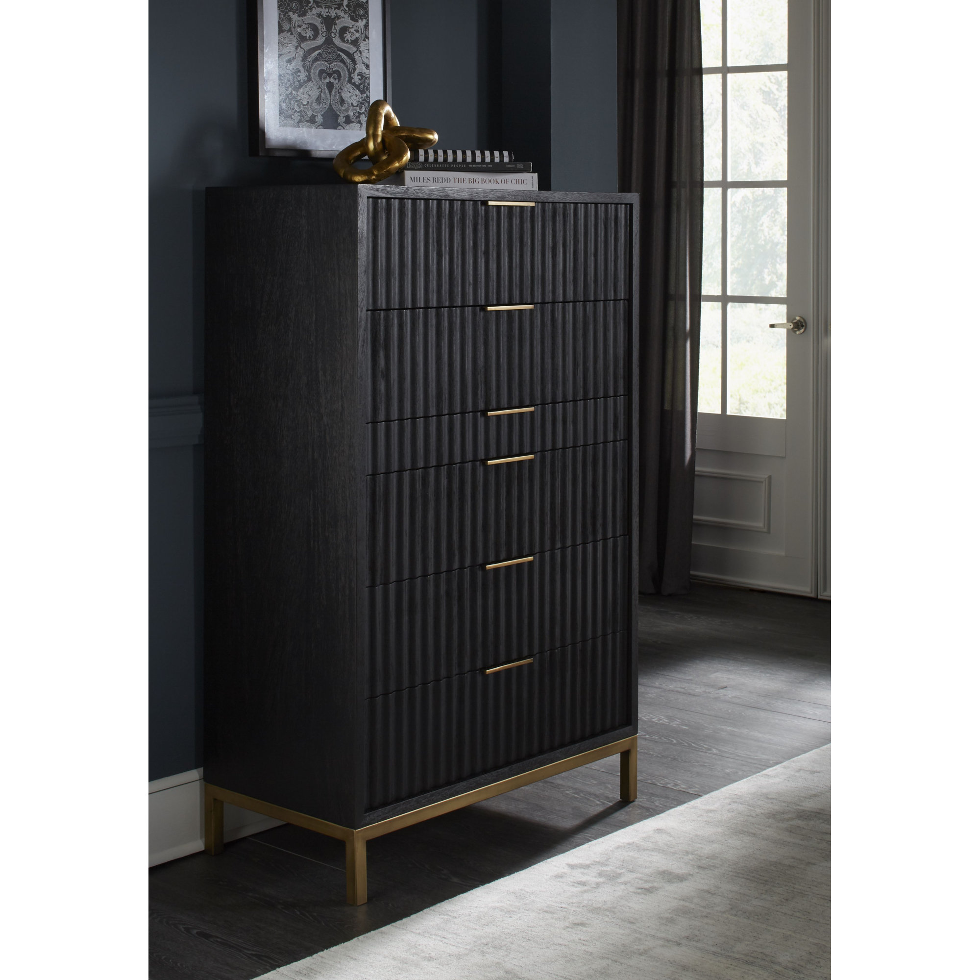 Elyza 6 - Drawer Dresser, Black