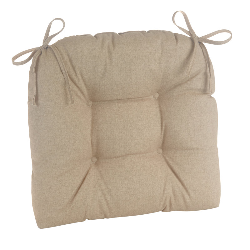 Indoor And Outdoor Patio Chair Cushions, 19X18 Inches, Husk Birch