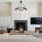 6-Light Wooden Circle Wagon Wheel Chandelier