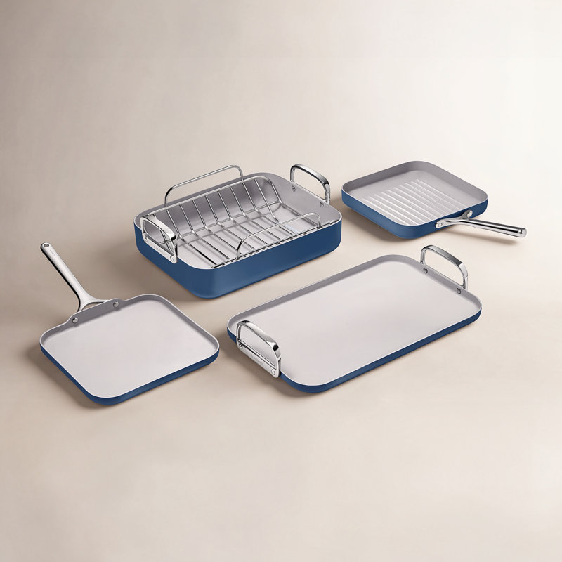 Caraway 5Pc Square Cookware Set, Navy