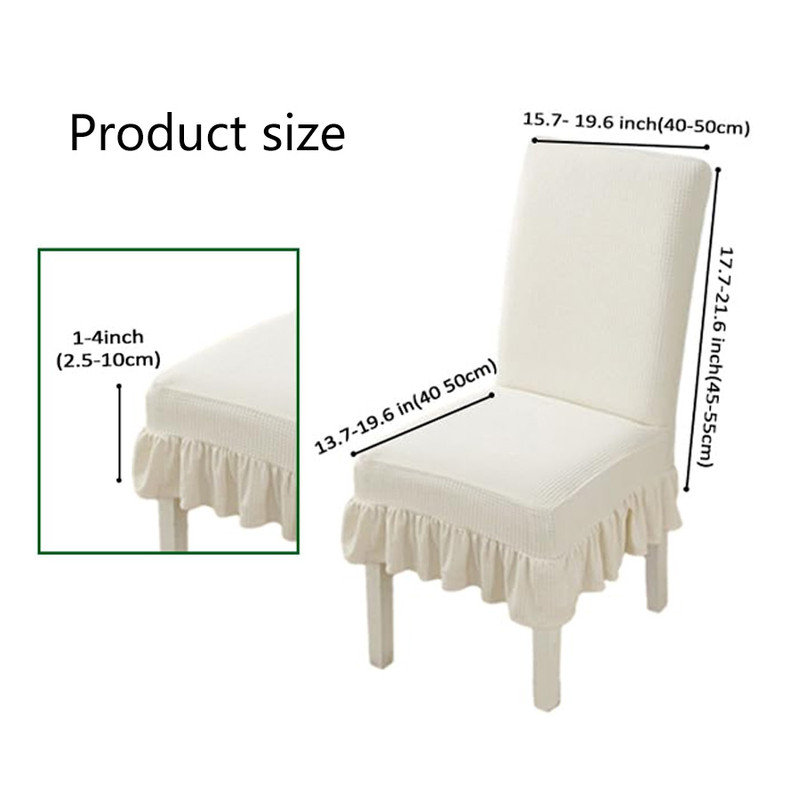 Housse pour chaise de salle à manger facile à installer 1 pièce, Polyester jaune