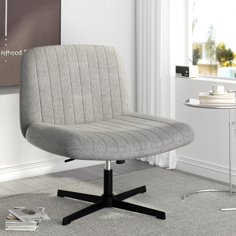 Chaise de travail avec siège rembourré Walsunny, Gris