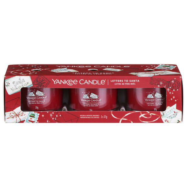 Yankee Candle - 3 Packed Filled Votives, Letters to Santa