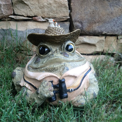 Statue de jardin oiseau crapaud grenouille