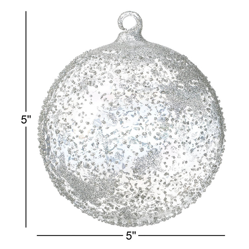 Ensemble d'ornement boule texturé 4 pièces