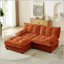 Upholstered 77 " Chenille L-Shaped Sectional with Ottoman