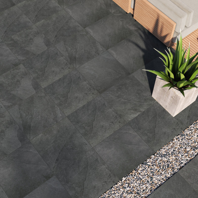 Pavé en porcelaine mate 24 po x 24 po x 0,78 po Lucenta (8 pieds carrés / unité, 2 pièces), Crépuscule