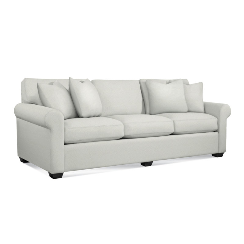 Bedford Upholstered 98'' Sofa, Blue Buffalo Check; 0120-61, Black 