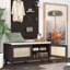 Banc de rangement de 43 po de large avec banc à coussins pour hall d'entrée-1138313397