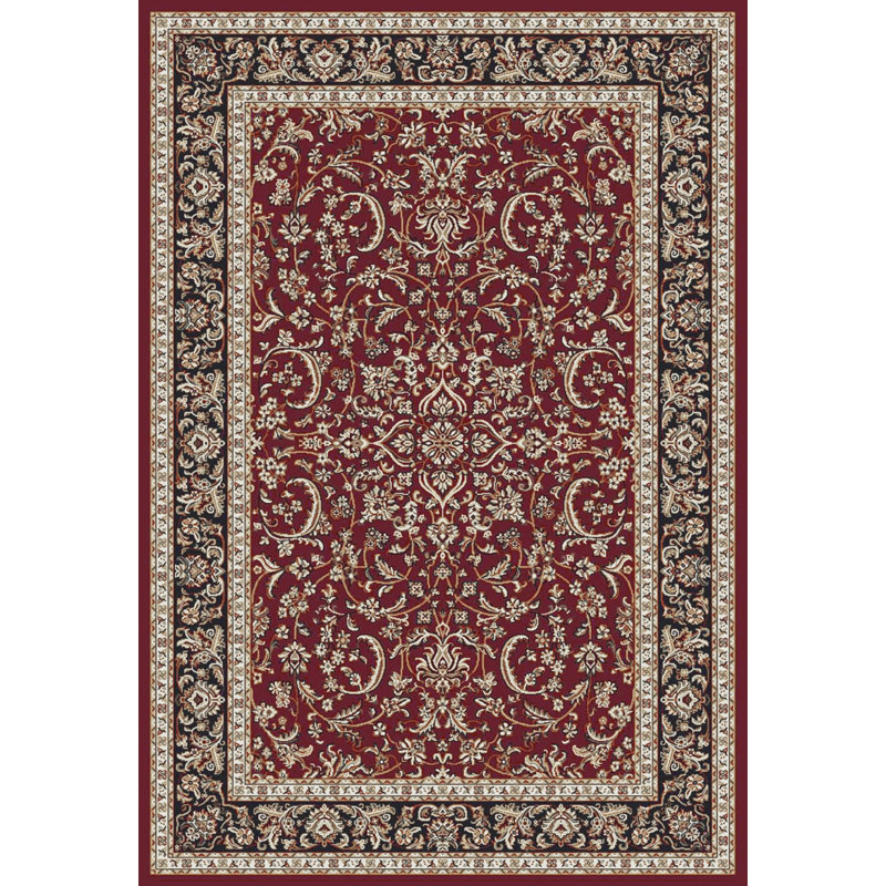 Noble Traditional Floral Red/Burgundy Area Rug, Rectangle 7'9" x 9'6"