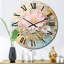 Gilden Pink Lily Vintage Illustration Metal Wall Clock-93380677