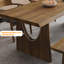 Table de salle à manger rectangulaire en bois massif brun noisette-676156585