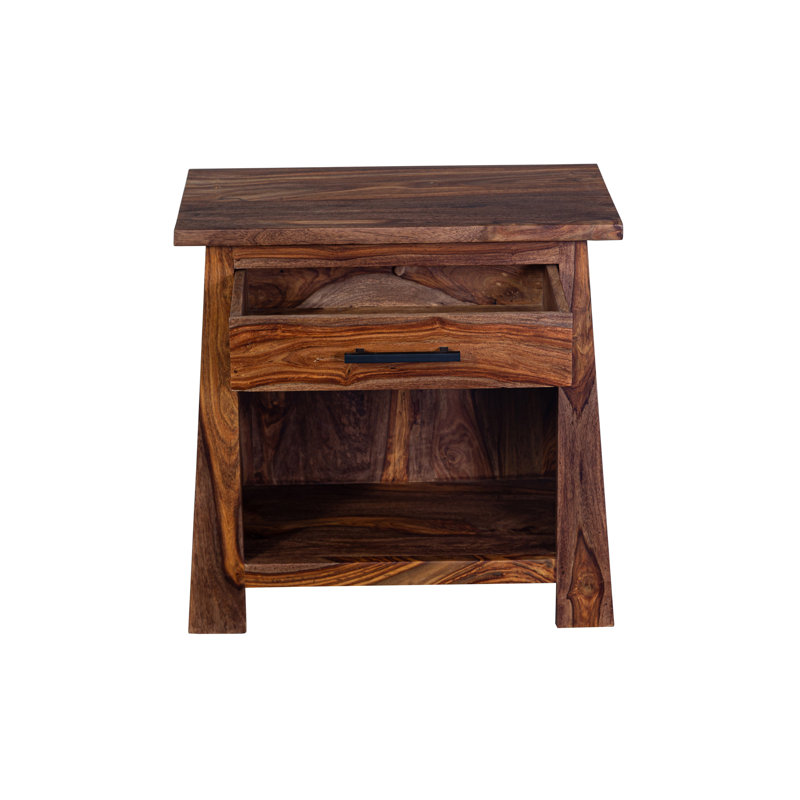 Ringgold 25.5'' W Solid Wood Nightstand, Dark Brown