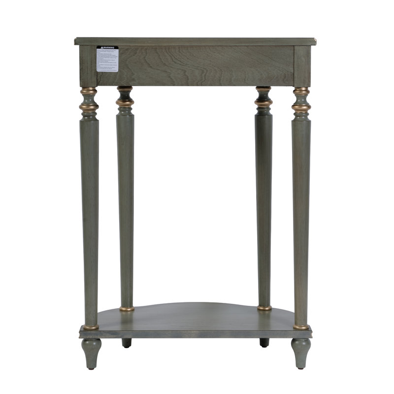 Ashby Demilune Console Table with Storage, Pastel Green