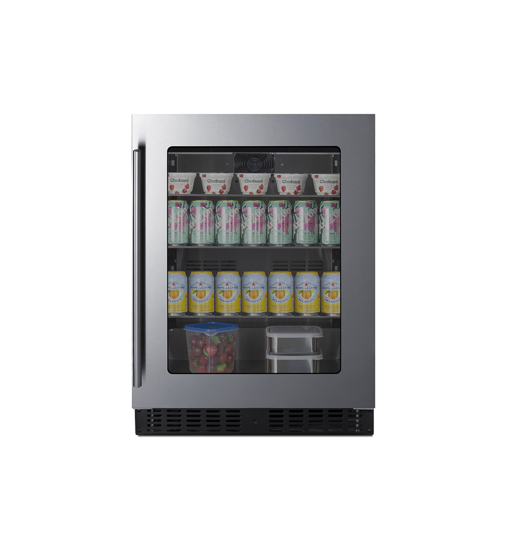 Summit Appliance 23.38'' W 30 Cans (12 oz.) 3.25 Cubic Feet Beverage Cooler with Reversible Door Summit Appliance