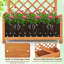 Lit de jardin surélevé de 60 po de hauteur avec trous de drainage en treillis en losange pour l'extérieur-732218746