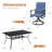 6-Person Patio Dining Set with Rectangular Dining Table and 6 PVC-coated polyester Swivel Chairs-2120846701