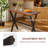 Set Of 5, Table & Chairs Set, Space-Saving Furniture For Home Bar Dining Cafe Pub Party, Industrial Metal & Rustic Brown Wood, Heavy Duty, X-Leg Rectangular Table, 4 Swivel Adjustable Bar Stools
