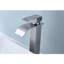 Robinet de salle de bain en acier inoxydable avec bec cascade, poignée simple pour un fonctionnement pratique et un contrôle précis de l'eau, robinet en nickel brossé à l'apparence moderne, poignée en matériau, pour-124831452