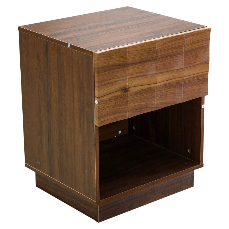 50.8cm W Particle Board Bedside Table, Brown