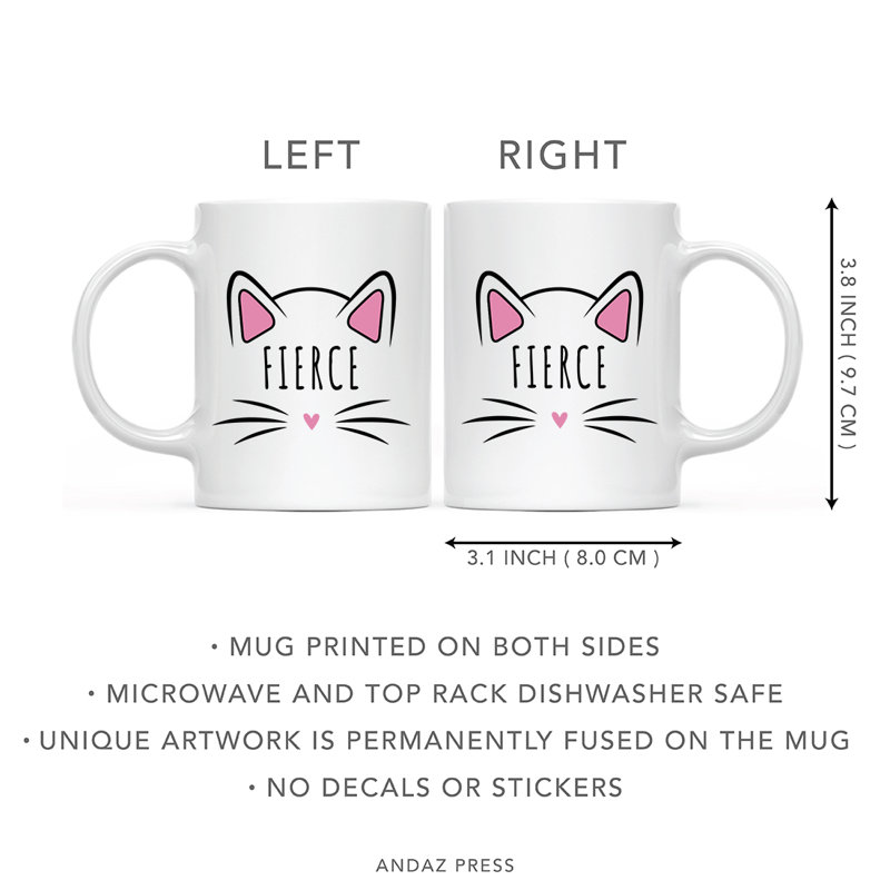 Tasse à café «Funny Cat Lover Naps», « Fierce » - Féroce