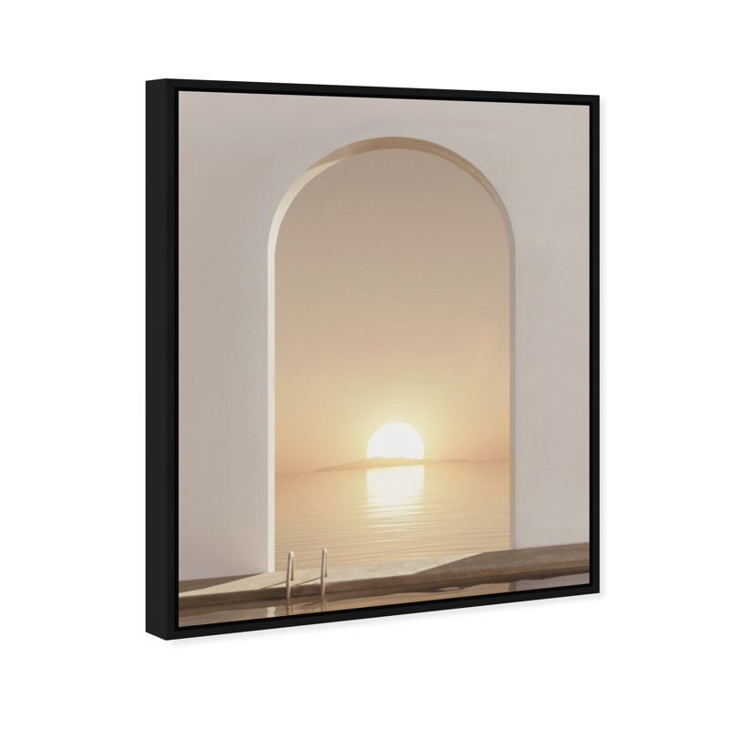 Sunset Warmth Print by Oliver Gal, 17"H x 21"W, Black Floater Frame