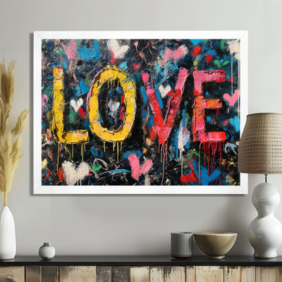 Love Pop Art Graffiti Artwork - Pop Art Wall Art Living Room