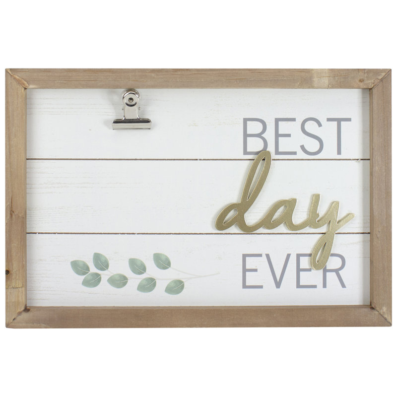 Encadré «Best Day Ever» avec photo 11,75 po