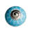 Set of Eight Aqua And White Floral Ceramic Drawer Pull Knobs