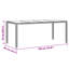 Table de patio avec plateau en verre 74,8 po x 35,4 po x 29,5 po-1176100714