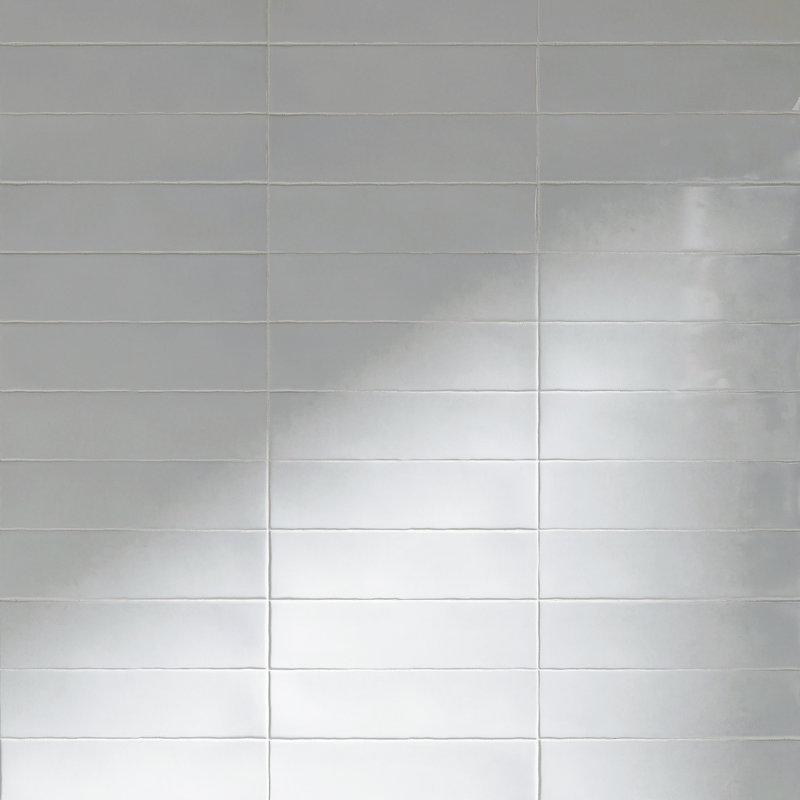 Rustic 2.95 in. X 11.81 in. Polished Ceramic Subway Wall Tile, White