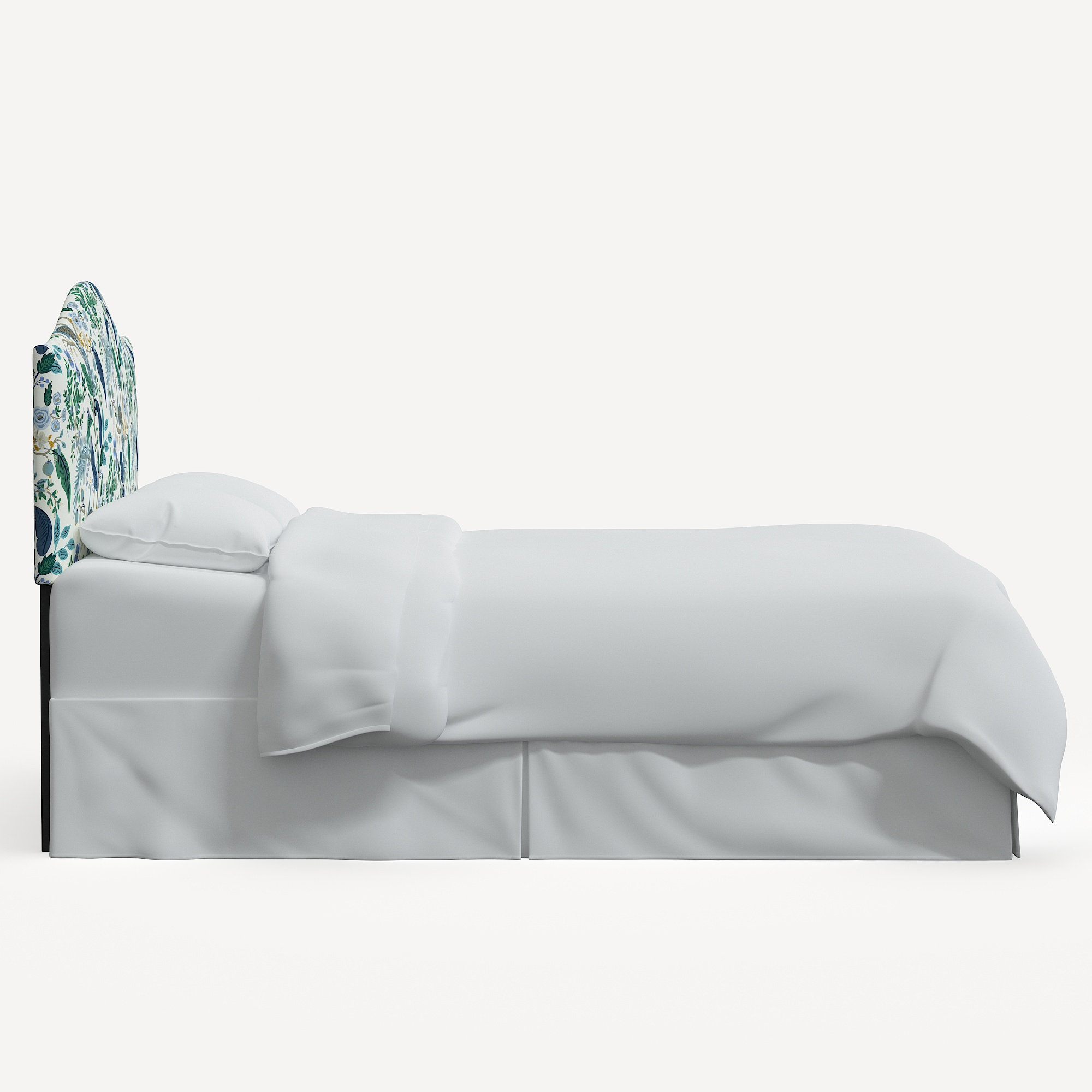Rifle Paper Co. x Cloth & Company Mayfair Headboard, California King, Blue Peacock