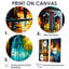 «Colorful Montreal City III - Multicolore, art traditionnel sur toile, 2 pièces-667746292-667746293-667746291