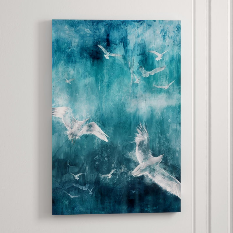 Drifters Painting by Sofia Fox, Knife Gel, 81" H x 54" W x 1.5" D