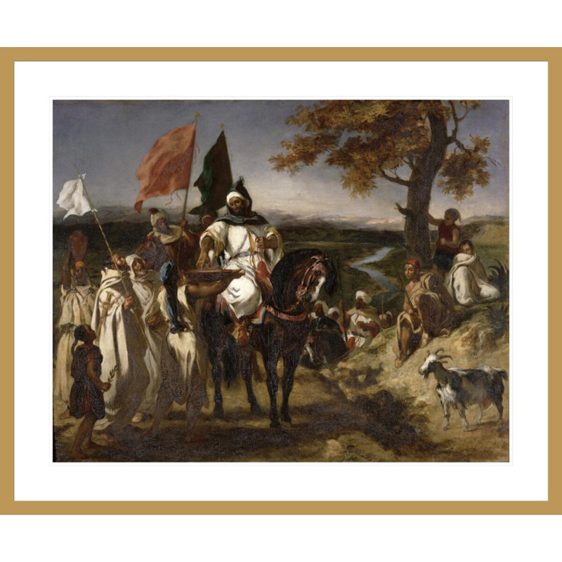 «The Caid Moroccan Chief» par Eugène Delacroix, impression giclée sur cadre, H 33,5 po x l 40,24 po