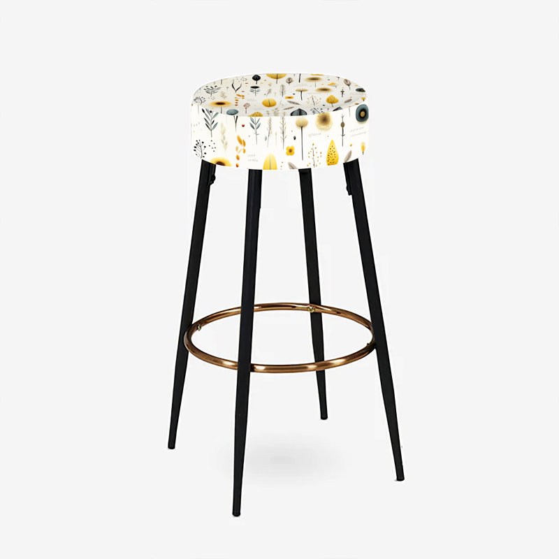 Michalski - Ensemble de 2 tabourets de bar à motif floral