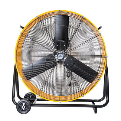iLIVING ILG8M36-90DC 36 pouces 16000 CFM Ventilateur de tambour robuste à grande vitesse avec moteur à courant continu sans balais, réglage continu de la vitesse pour atelier, garage, commercial ou industriel, homologué UL