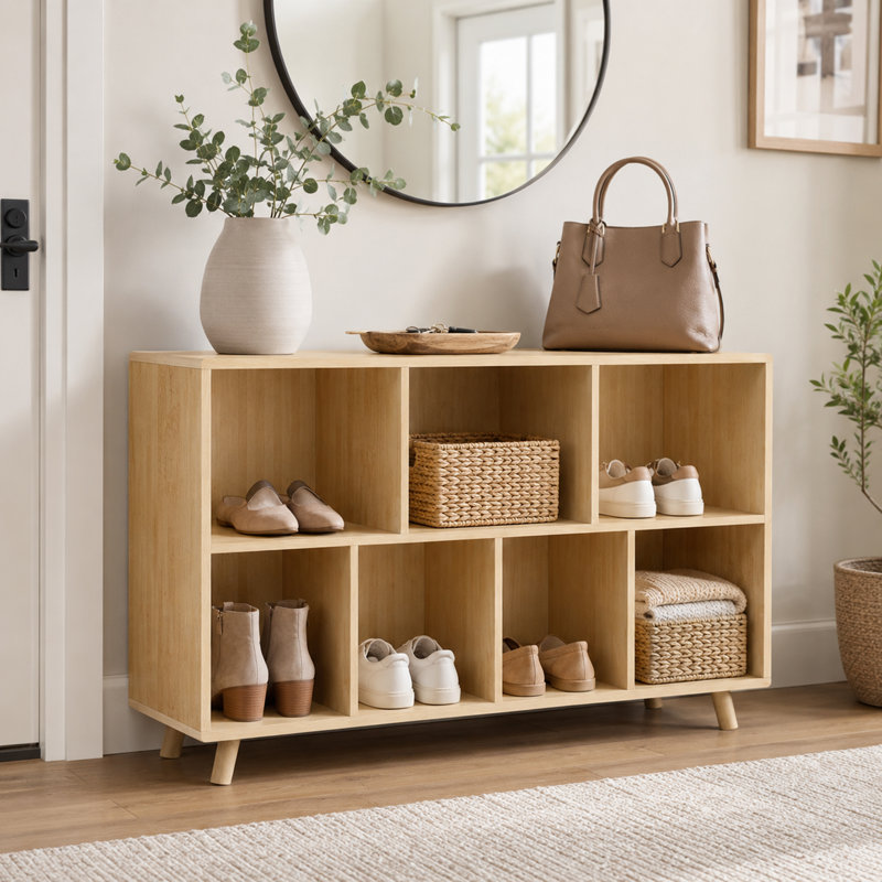 Rangement pour chaussures 45,4 "avec 6 cubes ouverts et armoire à chaussures