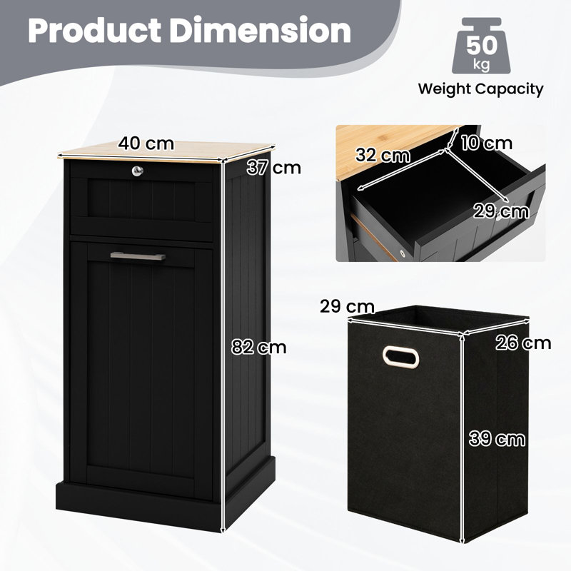 Laundry Hamper, Black